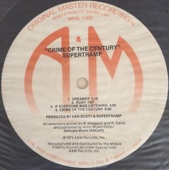 LP SUPERTRAMP – Crime Of The Century, EDIZIONE LIMITATA GIAPPONESE del 1974.