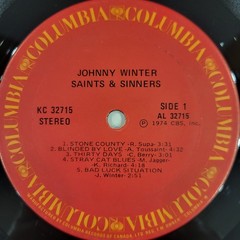 Johnny Winter – Saints And Sinners Vinyl LP – 1974 – Columbia KC 32715