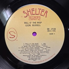 Original 1975 Leon Russell “Will O’ the Wisp” LP – Shelter Records (SR-2138) NM