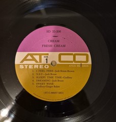 Cream – Fresh Cream – Vinyl LP – Atco #SD 33-206 – 1967 – 1st Press – Monarch