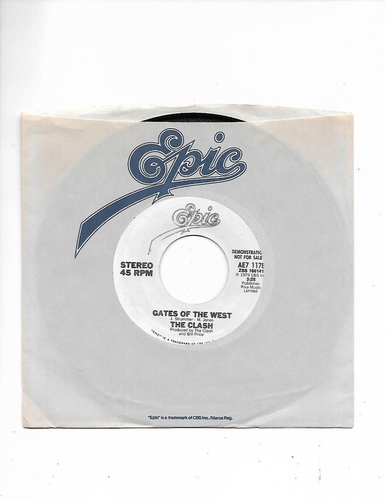 The Clash-Gates Of The West/Groovy Times *US White Label Promo 7″ vinyl record*