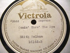 1908 EDITH HELENA Coloratura PRIVATE PRESSING Coming Thro the Rye VICTOR 16162 x