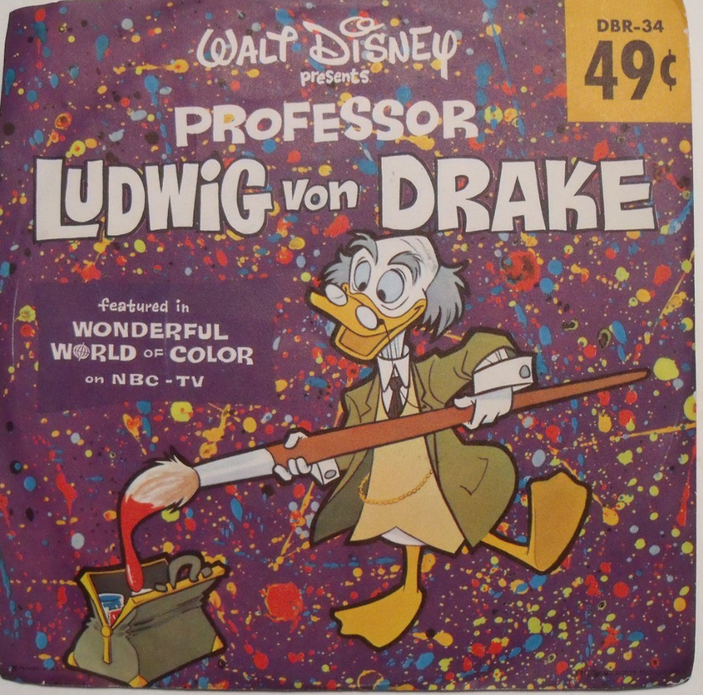 Professor Ludwig Von Drake – 1961 NM 45 EP on Disneyland