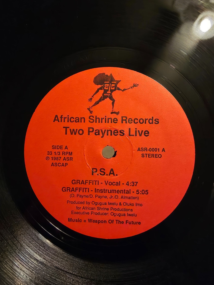 Two Paynes Live ‎– Graffiti / Our Turn 1987 hip hop EX 33 1/3 rpm 12 inch