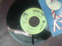 Frosty the Snowman 45rpm Vinyl Record 1980 Peter Pan Records 2612 Jingle Bells
