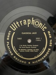 George Gershwin Classical Jazz 1665 Ultraphonic High Fidelity LP 1959 EX