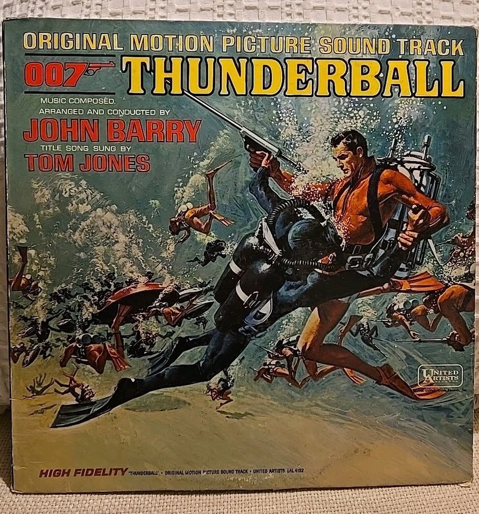 John Barry THUNDERBALL: Original Motion Picture Soundtrack LP UAS-5132 1965 VG+