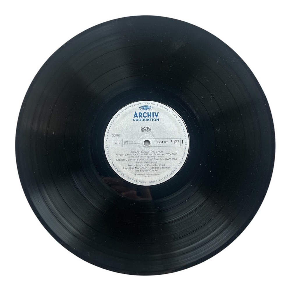 J.S. Bach: Konzerte For 3 & 4 Cembali Archiv Polydor 2534 001 Loose Record Only