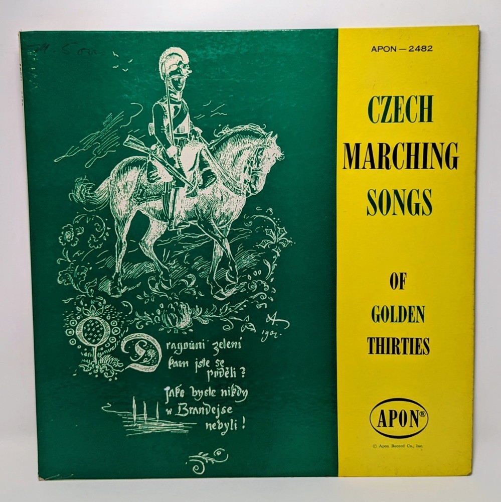 CZECH MARCHING SONGS OF THE GOLDEN THIRTIES APON 2482 RECORDS VINYL ALBUM SLAVIC