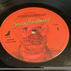 Shock Treatment-Original Soundtrack Vinyl LP Record 1981 Warner Bros USA LLA3615
