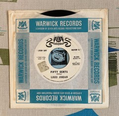 Louis Jordan 45 Bills / Fifty Cents 1960 R&B Warwick Rare Company Sleeve VG+