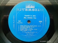 BILL EVANS TRIO PORTRAIT IN JAZZ ORIG. RIVERSIDE 12-315 “AB” ETCHED DG