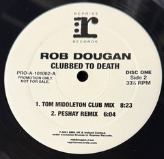 ROB DOUGAN “Clubbed to Death” RARE DOUBLE 12″ PROMO VINYL NM/MINT  ©2003
