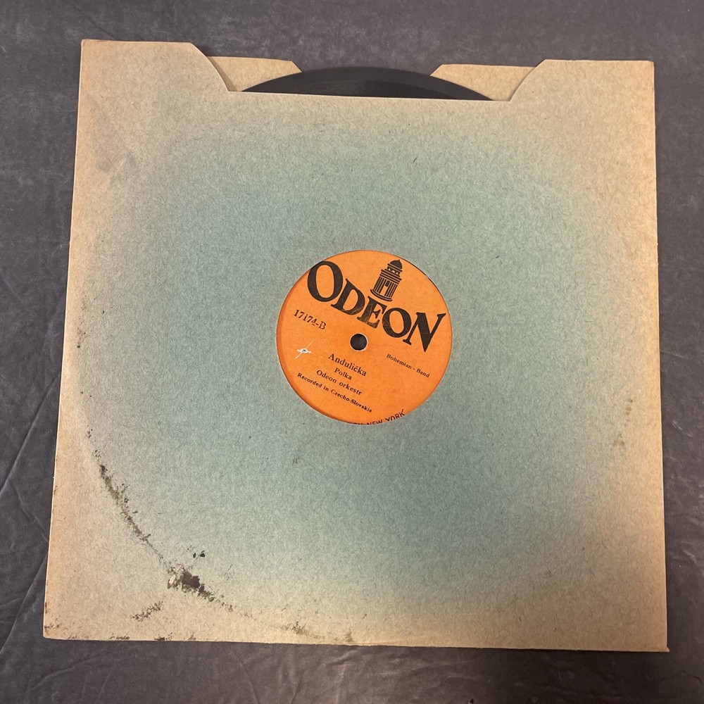 Odeon Polka Czech-Slovakia 10” 78 Record Clean POP + CRACKLE AUDIO