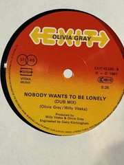 Italo Disco Olivia Gray Nobody Wants To Be Lonely 12” Single