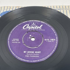 The Passions Jackie Brown 7” Single Vinyl Record 45rpm My Aching Heart Capital