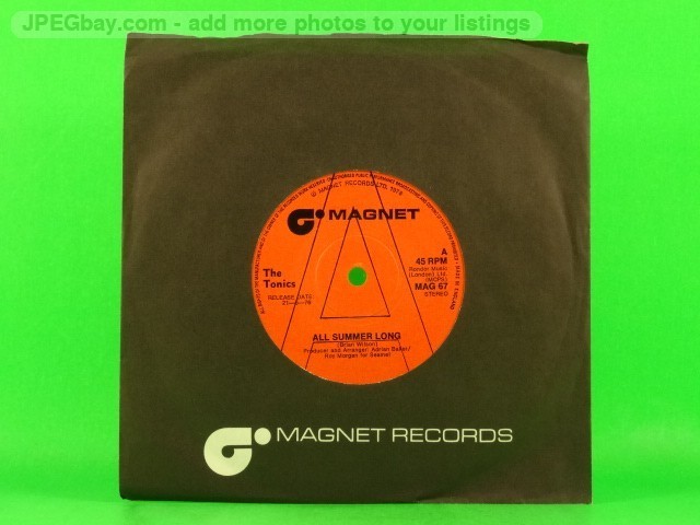 THE TONICS ALL SUMMER LONG (DEMO) (155) 2 Track 7″Single Company Sleeve MAGNET