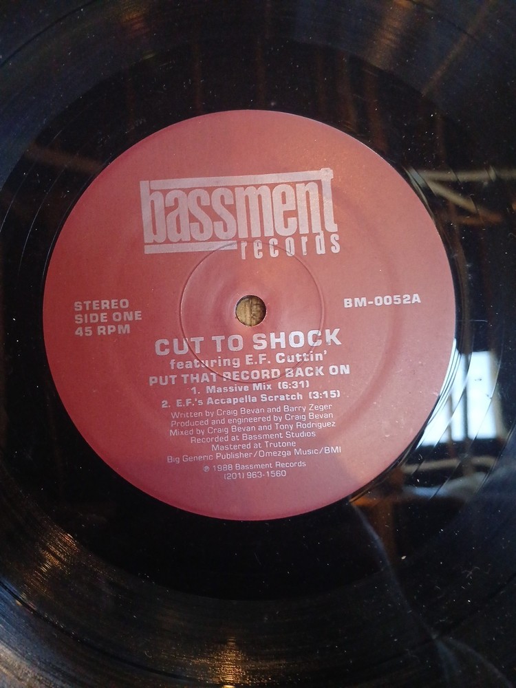 Cut To Shock Featuring E.F. Cuttin’, Put That Record Back On, (12″), VG+, 366438