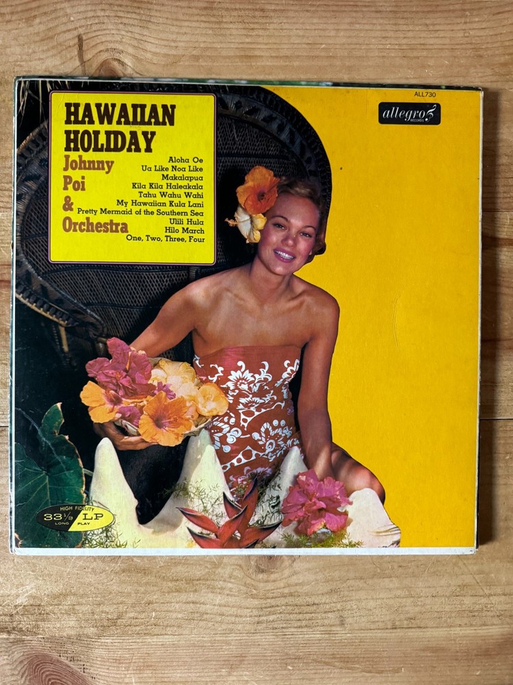 Johnny Poi And His Orchestra – Hawaiian Holiday – 1964 Easy Listening Vinyl LP