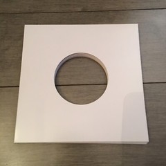 5 Pcs Glossy White Cardboard 7.25” VINYL Jackets With Diecut Center Hole 7”