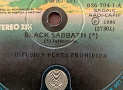 BLACK SABBATH Seventh Star PROMO LABEL Argentina Vertigo 826704-1