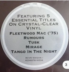 1000 ONLY PROMO 12” FLEETWOOD MAC 6 LP 1975-1987 CLEAR VINYL SHIPPING CASE