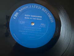 Ozzy Osbourne LP “Bark at The Moon” CBS 38987 ~ 1983 1st Press. PROMO VG+