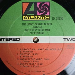 Jimmy Castor Bunch Supersound – 1975 Atlantic SD-18150 LP Vinyl Record