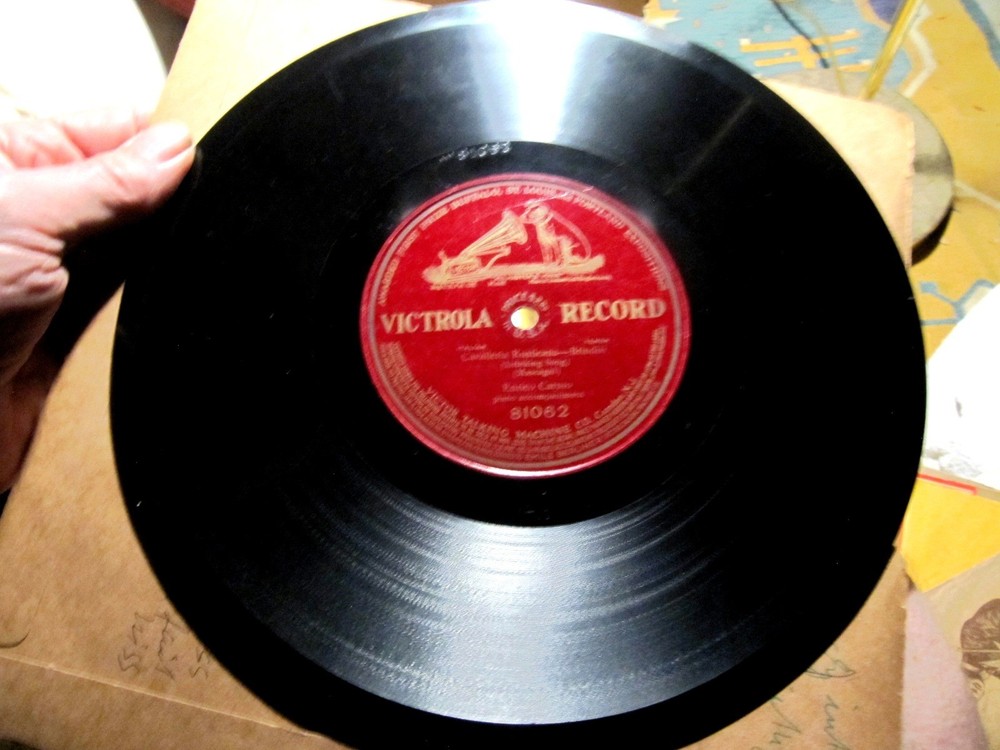 1st Rec 1905 ENRICO CARUSO w piano Cavalleria Viva il vino BRINDISI VICTOR 81062