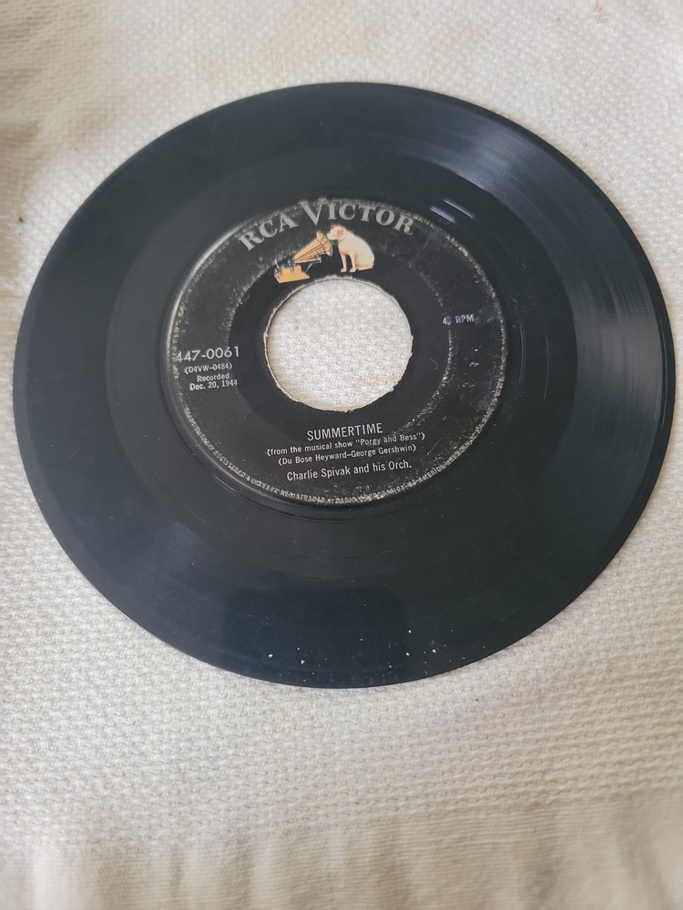 Vintage 7-inch 45 RPM Vinyl Record On RCA Victor Label “Summertime” From Musical