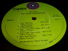 GRAND FUNK RAILROAD 33 RPM LP ON TIME ROCK PSYCH CAPITOL 1969