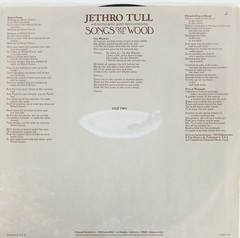 Jethro Tull ‎- Songs From The Wood – 1977 Vinyl LP – Prog Rock / Hard Rock