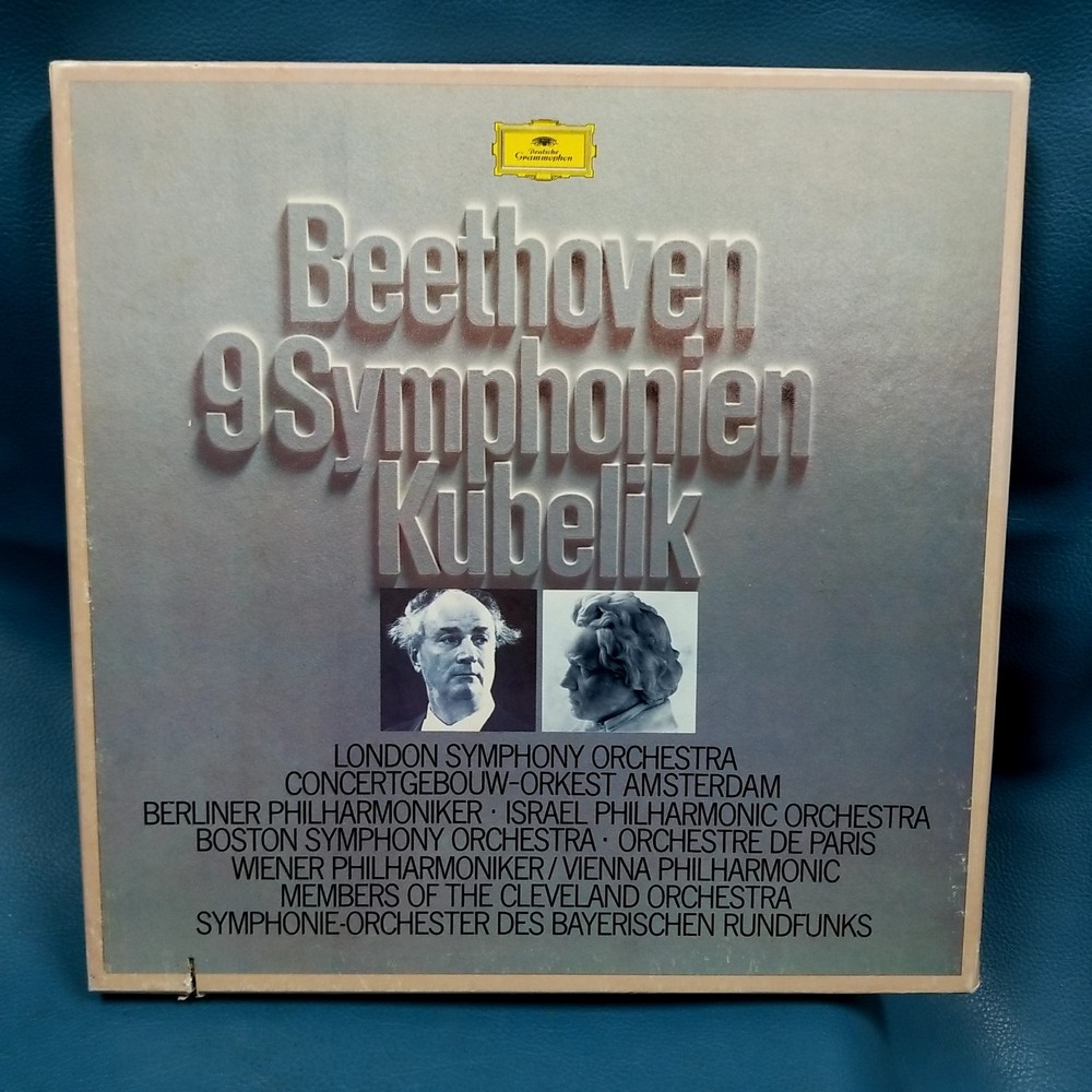 Beethoven 9 Symphonien Kubelik 8 LP 12″ Boxset Deutsche Grammophon 2832-015 EX+