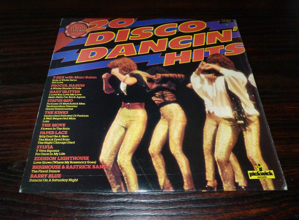 20 Disco Dancin’ Hits (Various) LP- Procol Harum, The Kinks, T-REX, Gary Glitter