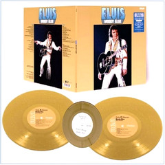 ELVIS Presley DEFINITIVE MOODY BLUE SET FTD 2LP GOLD SPARKLE + #’d PROMO GOLD 45