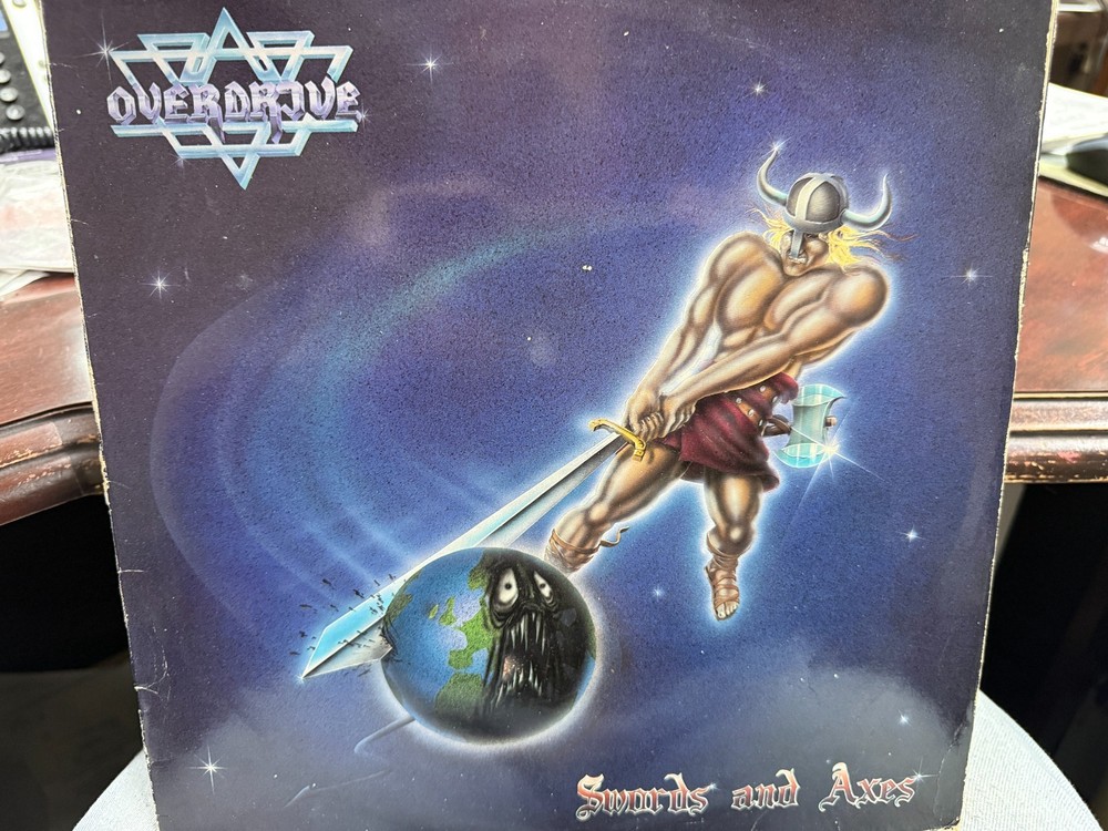 OVERDRIVE Swords & Axes LP 1984 PLANET RECORDS MOP3029 METAL (SEE NOTES)