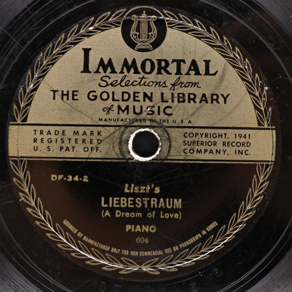Liebestraum / Anitra’s Dance Classical 10″ 78 rpm Shellac Record Immortal – 604