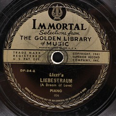 Liebestraum / Anitra’s Dance Classical 10″ 78 rpm Shellac Record Immortal – 604
