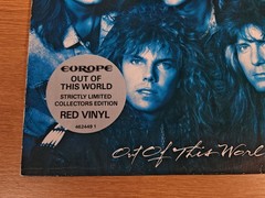 Europe Out Of This World Red Vinyl LP 1988 Epic 462449 1 Hard Rock Heavy Metal
