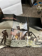 OUTER SPACE INNER SPACE THE STORY OF JIM IRWIN APOLLO 15 LP + POSTER NASA SIGNED