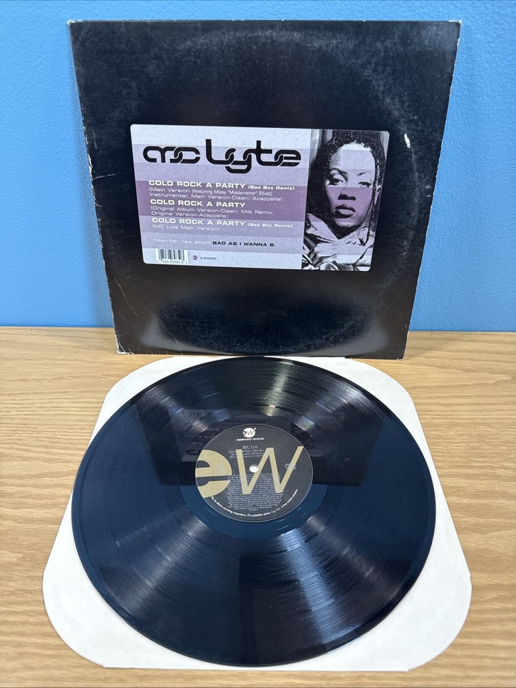 MC LYTE COLD ROCK A PARTY RECORDS VINYL SINGLE EASTWEST RECORDS 0-63985 1996