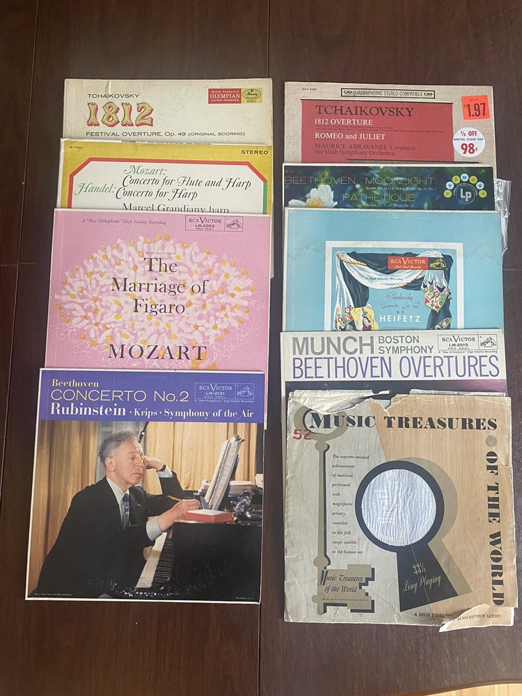 Lot of 9 Classical Records – See Notes for Record Labels, Titles, Notes (E)