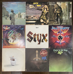 LOT OF 9 ORIGINAL VINYL PROG PROGRESSIVE CLASSIC ROCK LP 1971-1979 FREE SHIPPING