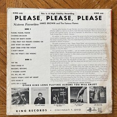 James Brown and his Famous Flames PLEASE PLEASE PLEASE Original Cover King 610