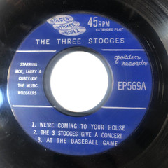 The Three Stooges The Music Wreckers 7″ Record 45 Ep We’re Coming To Your House