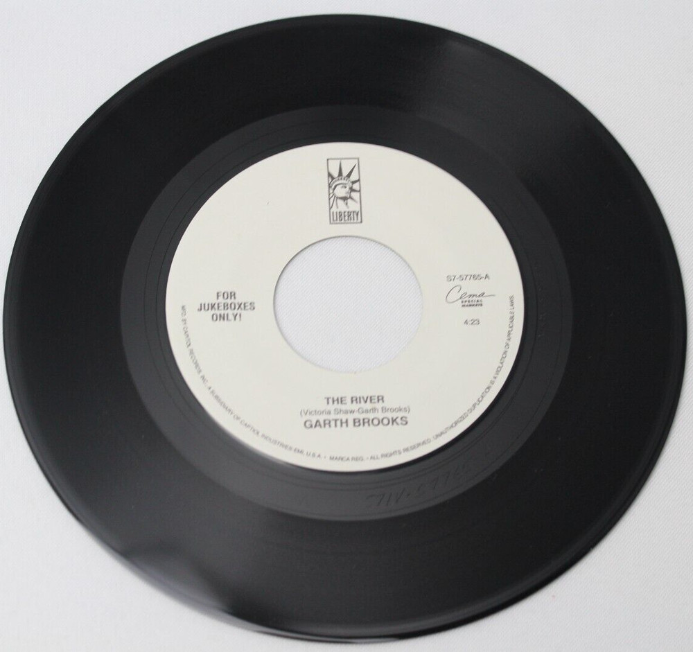 GARTH BROOKS WE BURY THE RIVER THE HATCHET JUKEBOX 45 7″ VINYL RECORD QUICK SHIP