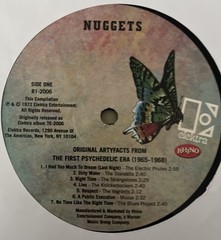 2012 reissue-40th Anniversary Edition 180 gram vinyl – Nuggets 1965-1968 era NM