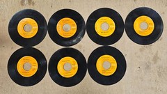 Vintage RCA Victor Stereo Various Artists Orange Label 45 RPM Vinyl Records Lot