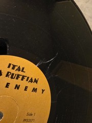 Ital Tha Ruffian – The Enemy Kixx Records 1995 12 inch 33 1/3 rpm hiphop pyrami