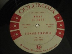 LEONARD BERNSTEIN WHAT IS JAZZ? LP ORIG ’56 COLUMBIA CL 919 JAZZ SPOKEN WORD VG+